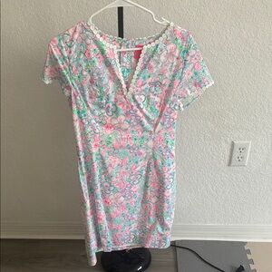 Lilly Pulitzer Pink and Blue Sheath Dress